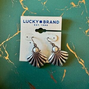 Brand new Lucky Brand Shell Silver Earrings